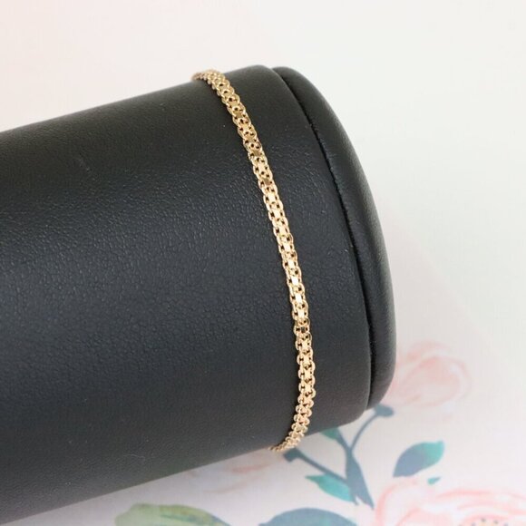 "Minimalist Rose Gold Bracelet with Polished Chain Design, XPBL1118 - Picture 1 of 12